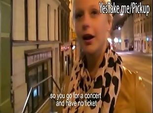 Czech girl likes the idea of public anal